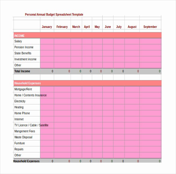 Personal P&amp;amp;l Template New 8 Yearly Bud Plan Templates – Free Sample Example
