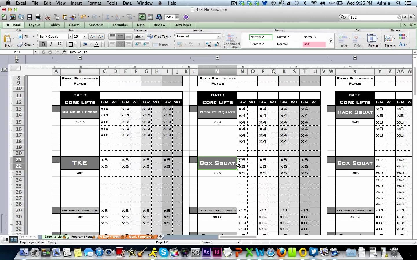 Personal Training Workout Log Template Elegant Workout Template Excel