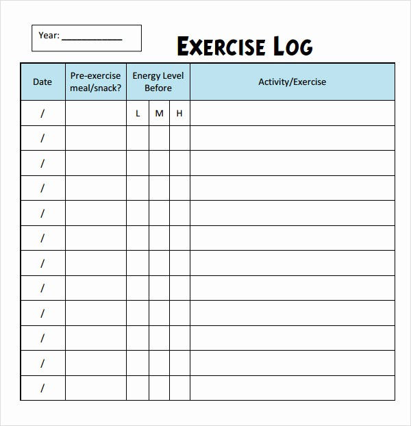 Personal Training Workout Log Template New Sample Workout Log Template 8 Download In Word Pdf Psd