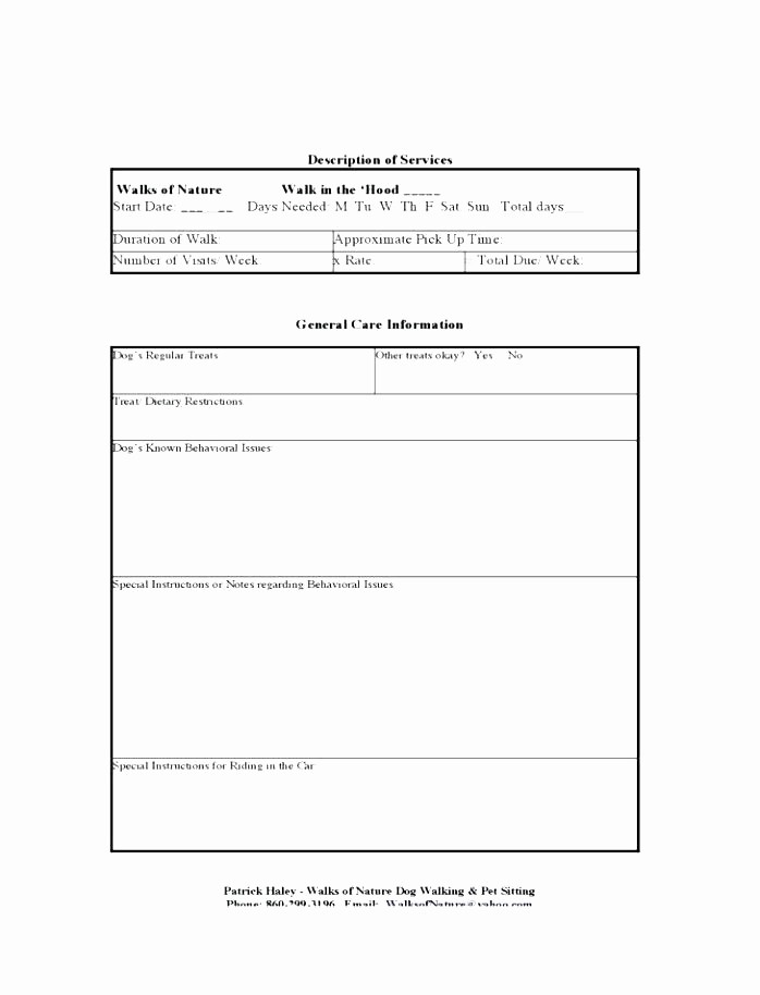 Pet Sitting Contract Template Free Best Of 97 Pet Sitting Contract Template Free Pet Sitter