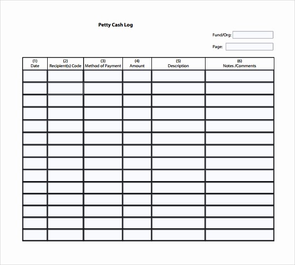 Petty Cash Balance Sheet Template Luxury Sample Petty Cash Log Template 9 Free Documents In Pdf