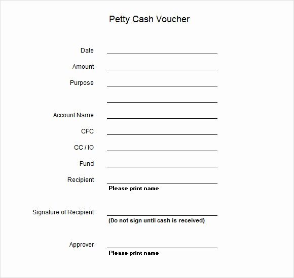 Petty Cash format In Excel Fresh 10 Petty Cash Voucher Templates