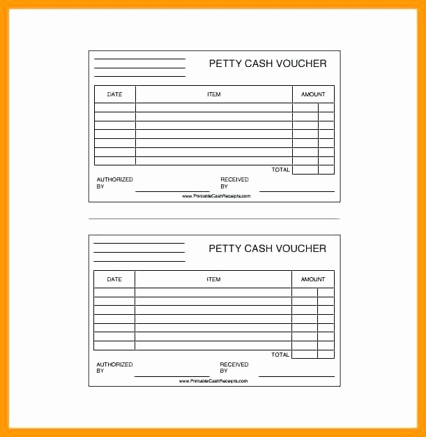 Petty Cash format In Excel Fresh Petty Cash Voucher Template In Word format Excel Payment