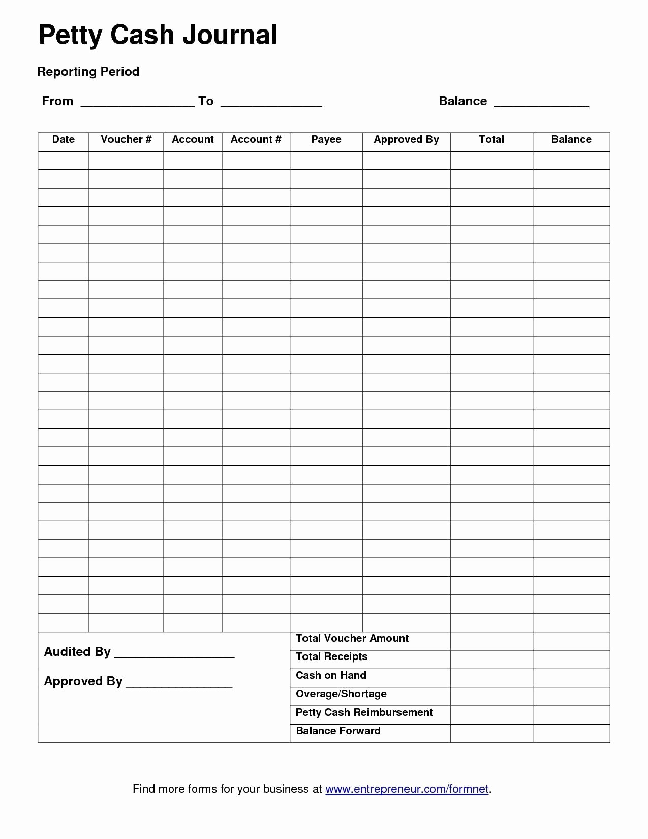 Petty Cash format In Excel Inspirational Template for Petty Cash Petty Cash Report Template Excel