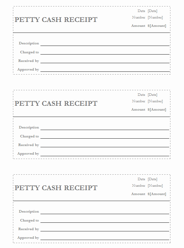 petty cash receipt template