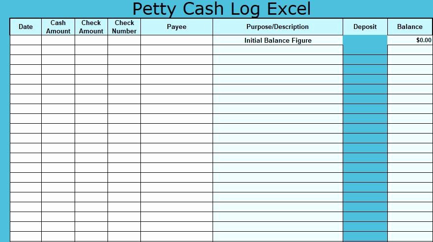 Petty Cash Reconciliation form Excel Luxury This Petty Cash Log form In Excel format Can Be Used to