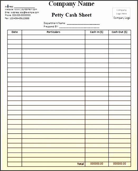 Petty Cash Reconciliation form Excel New 5 Petty Cash Reconciliation form Template