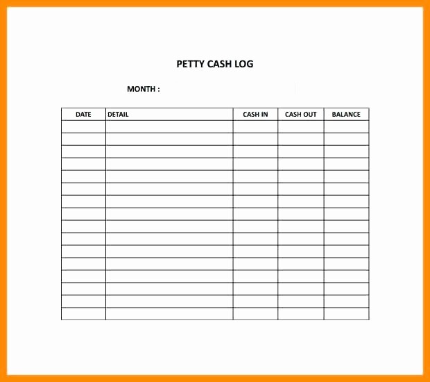 Petty Cash Request form Template Awesome Cash Voucher format In Petty Log Template Word