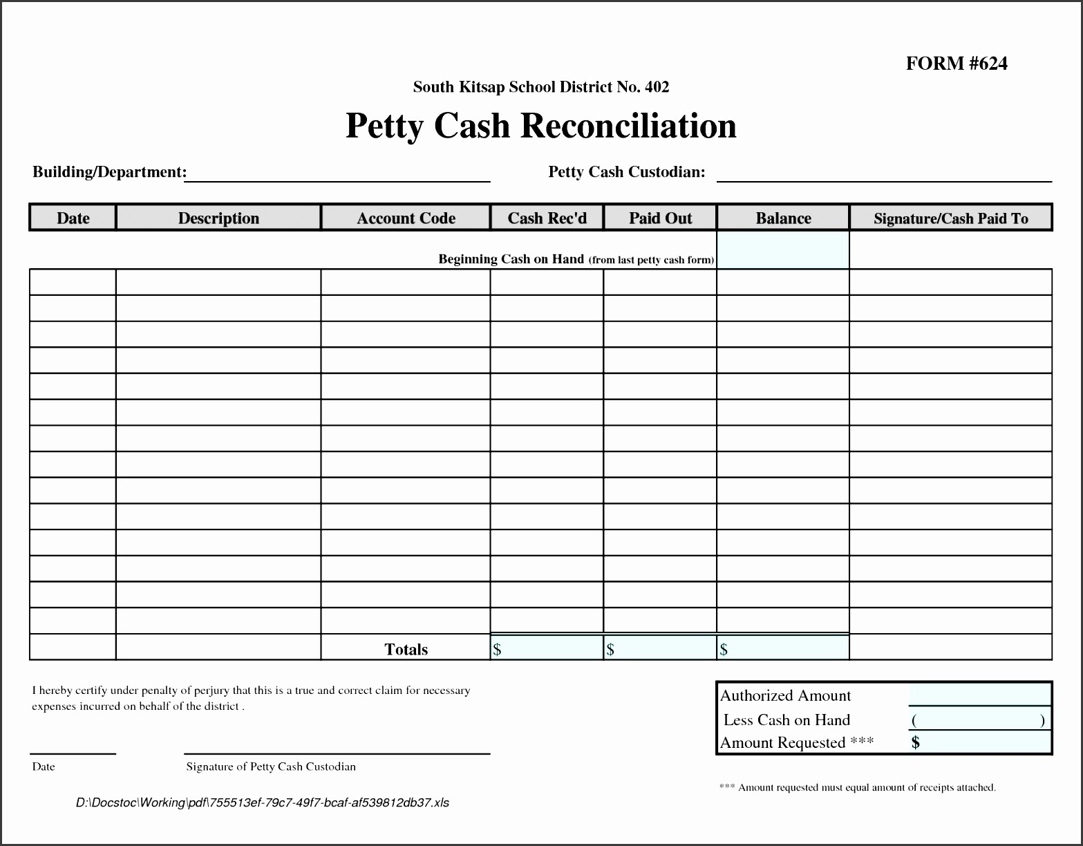 Petty Cash Request form Template Inspirational 8 Petty Cash form Template Sampletemplatess
