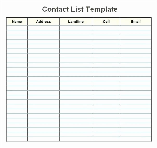 Phone List Template for Word Awesome Contact List Template Emergency Word Phone Numbers Co