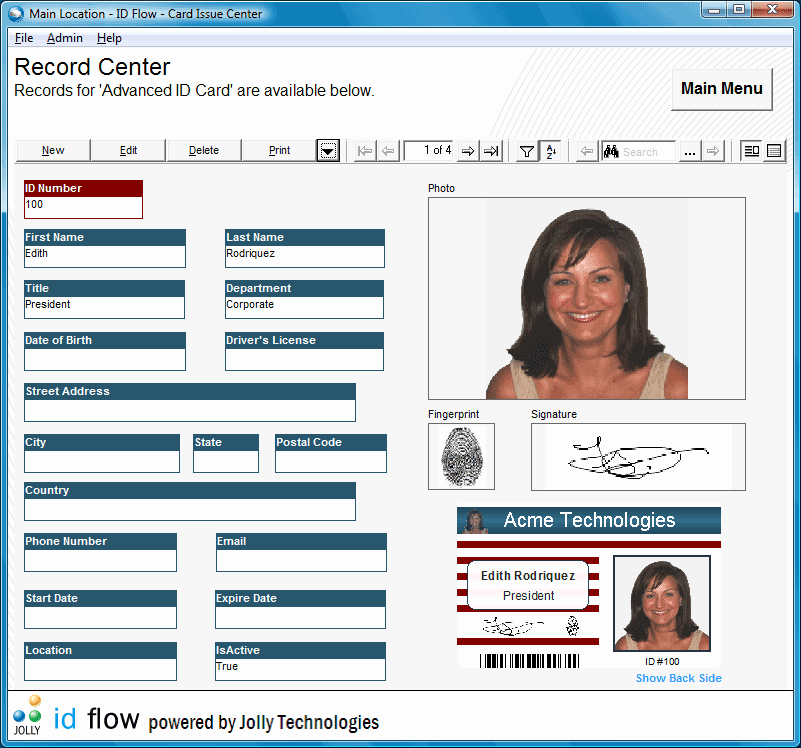 Photo Id Template Free Download New Id Flow Id Card software Demo Version 6 0 by Jolly
