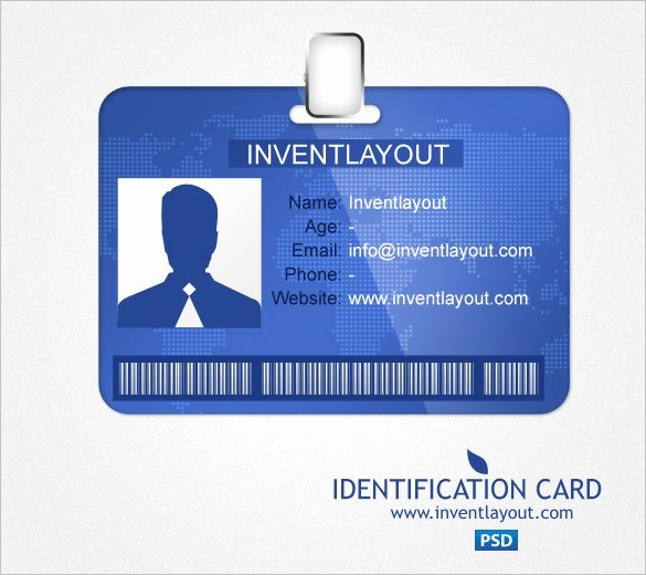 Photo Id Template Free Download Unique 29 Id Card Templates Psd