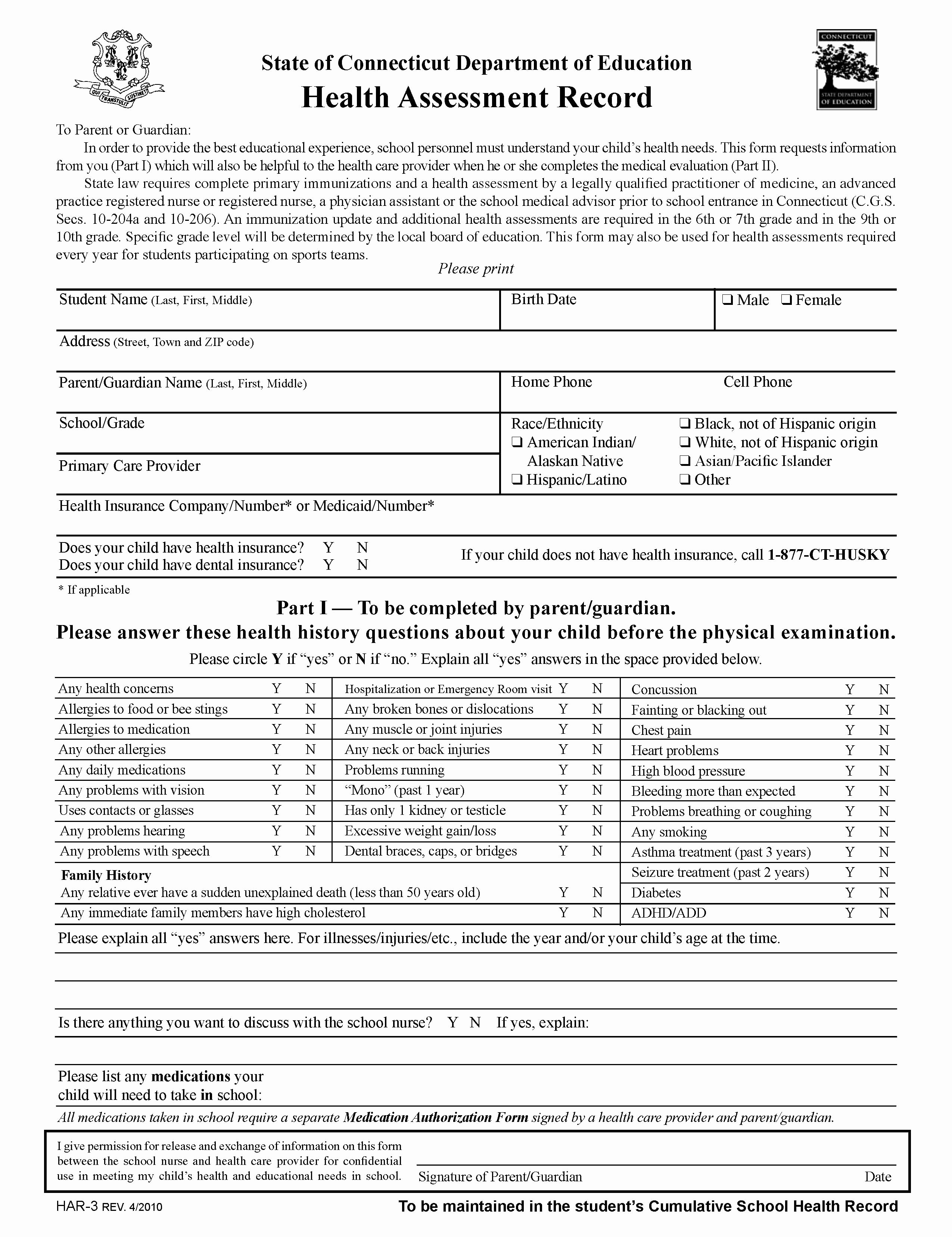 Physical Examination form for Work Elegant Physical Examination form West Haven Board Of Education