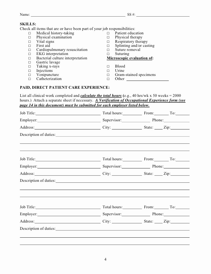 Physical Examination form for Work Elegant Work Physical Exam Blank form Bing Images