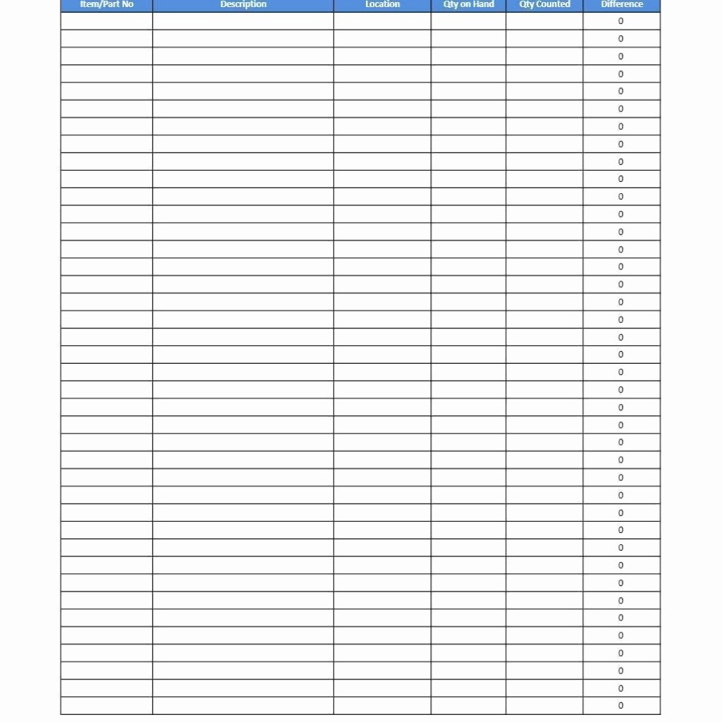 Physical Inventory Count Sheet Template Awesome Physical Inventory Count Sheet Template