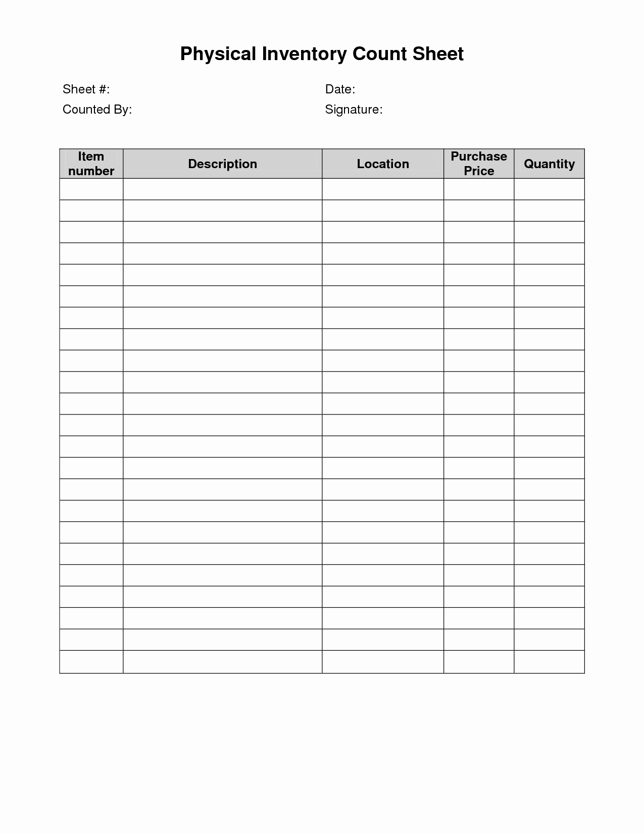 Physical Inventory Count Sheet Templates Awesome 6 Best Of Printable Inventory Count Tags Free