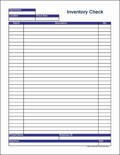 Physical Inventory Count Sheet Templates Awesome Free Physical Inventory Check Sheet Tall From formville