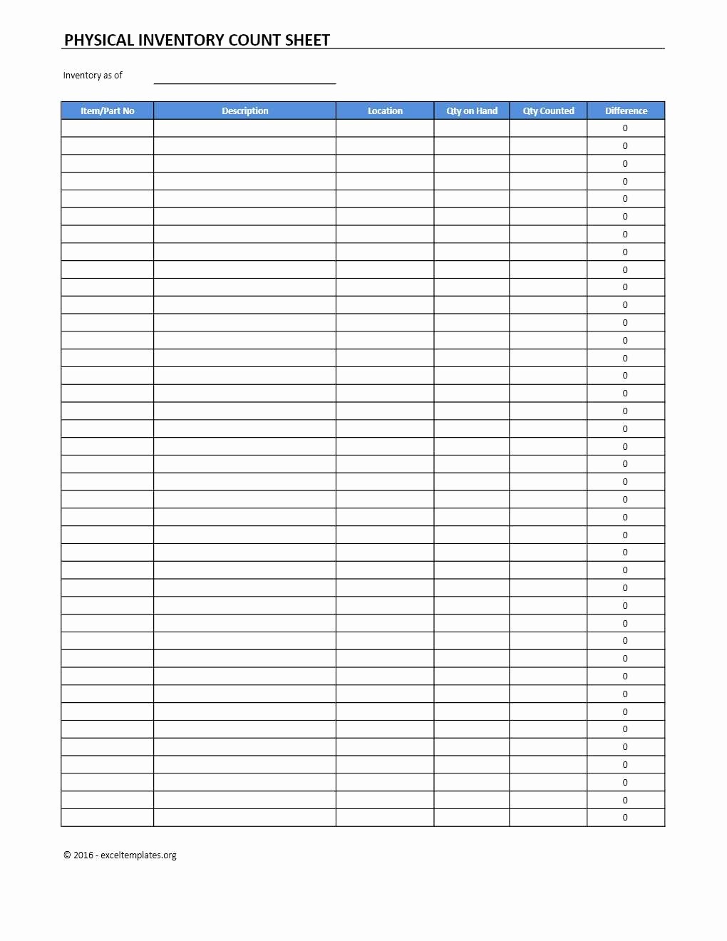 Physical Inventory Count Sheet Templates Beautiful Physical Inventory Count Sheet Template