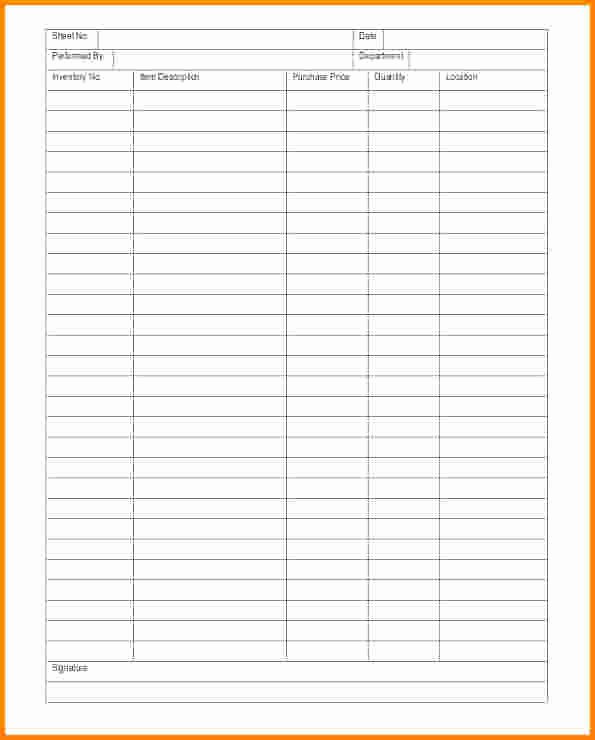 Physical Inventory Count Sheet Templates Best Of Inventory Sheet Pdf