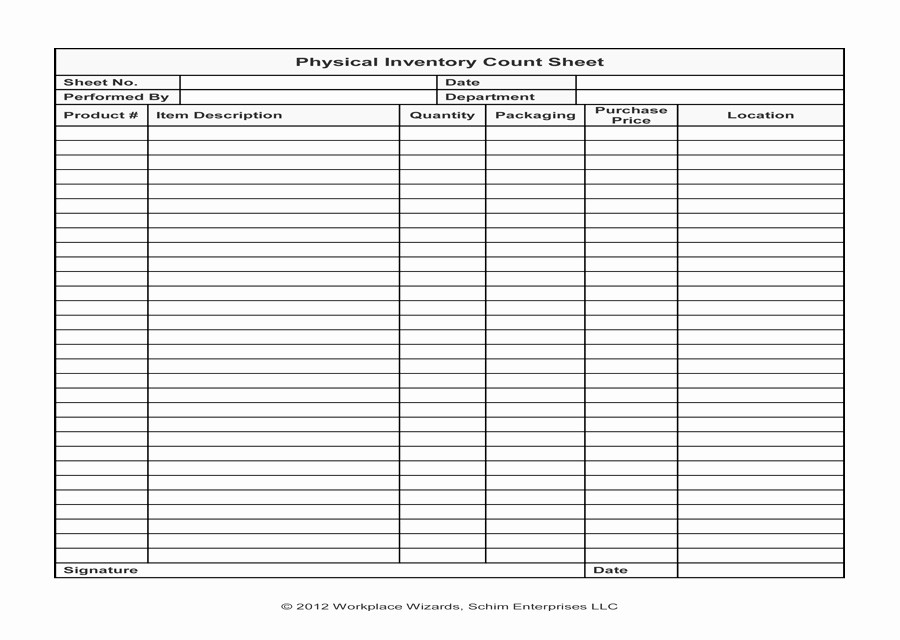 Physical Inventory Count Sheet Templates Fresh Best S Of Restaurant Food Inventory Sheet