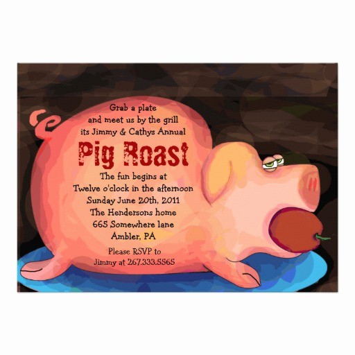 Pig Roast Invitation Template Free Best Of Personalized Hog Invitations