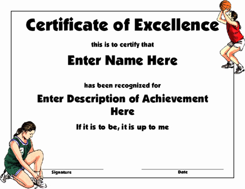 Player Of the Game Certificate Beautiful Award Certificate Templates