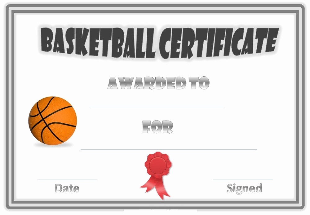 Player Of the Game Certificate Inspirational Free Basketball Certificates Blank