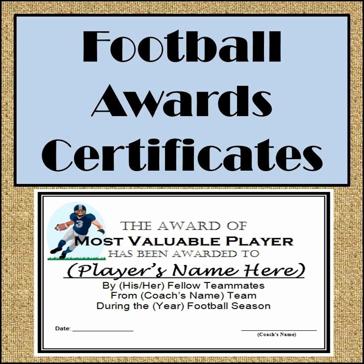 Player Of the Game Certificates Luxury Football Awards Certificates and Nomination Ballots 9