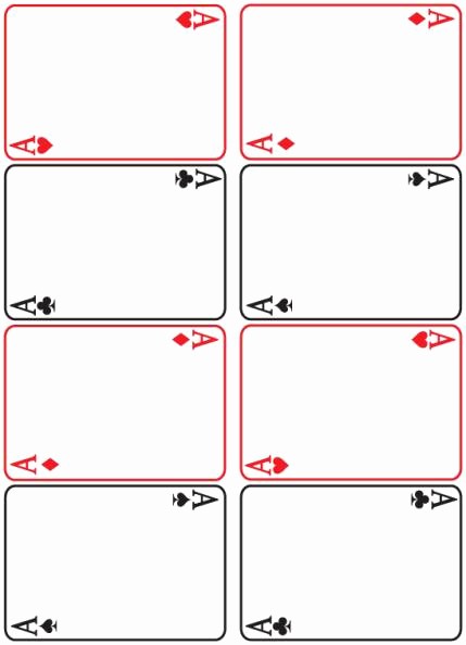 Playing Card Template Microsoft Word Awesome 8 Best Of Blank Playing Card Printable Template for