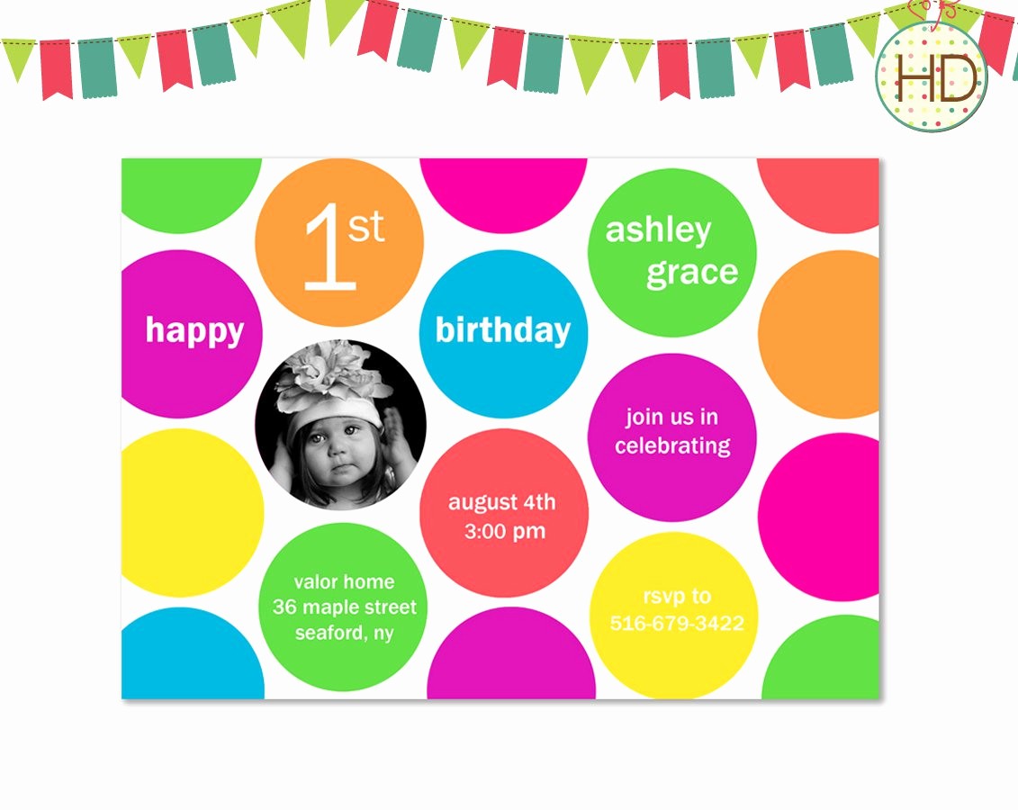 Polka Dot Template for Word Best Of Polka Dot Birthday Party Invitations