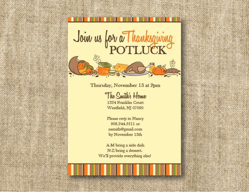 Potluck Invitation Template Free Printable Luxury Thanksgiving Potluck Invitation Templates – Happy Easter