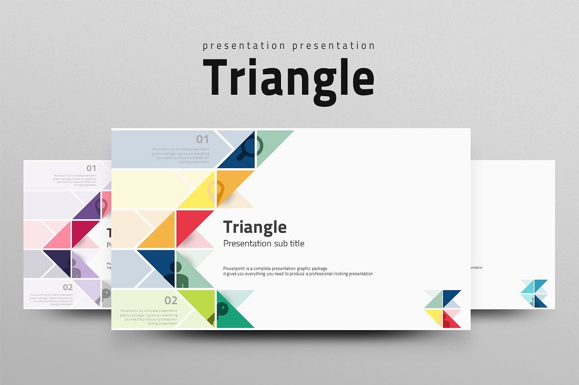Powerpoint Presentation Design Free Download Lovely Triangle Presentation Templates Creative Market