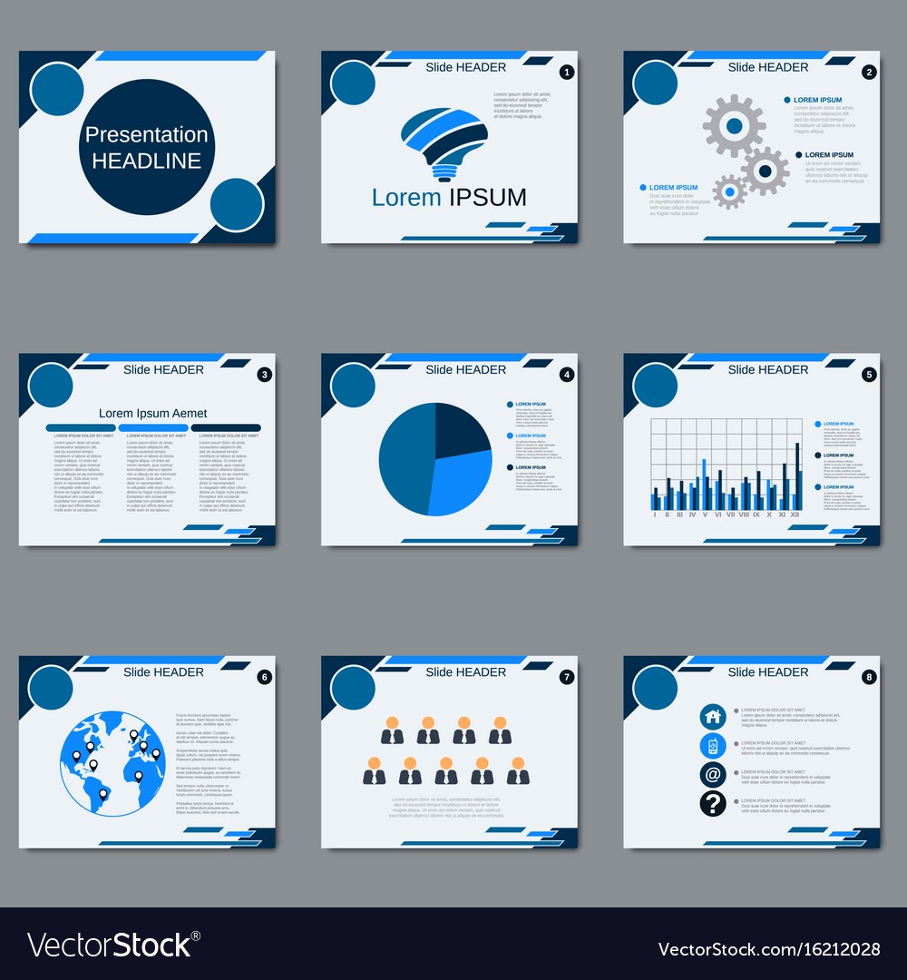 Ppt Template for Business Presentation Awesome Professional Business Presentation Template Vector Image