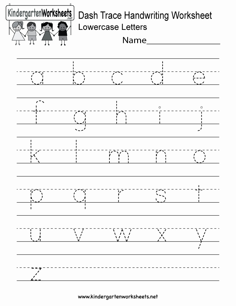 Practice Writing Paper for Kindergarten Awesome Dash Trace Handwriting Worksheet Free Kindergarten
