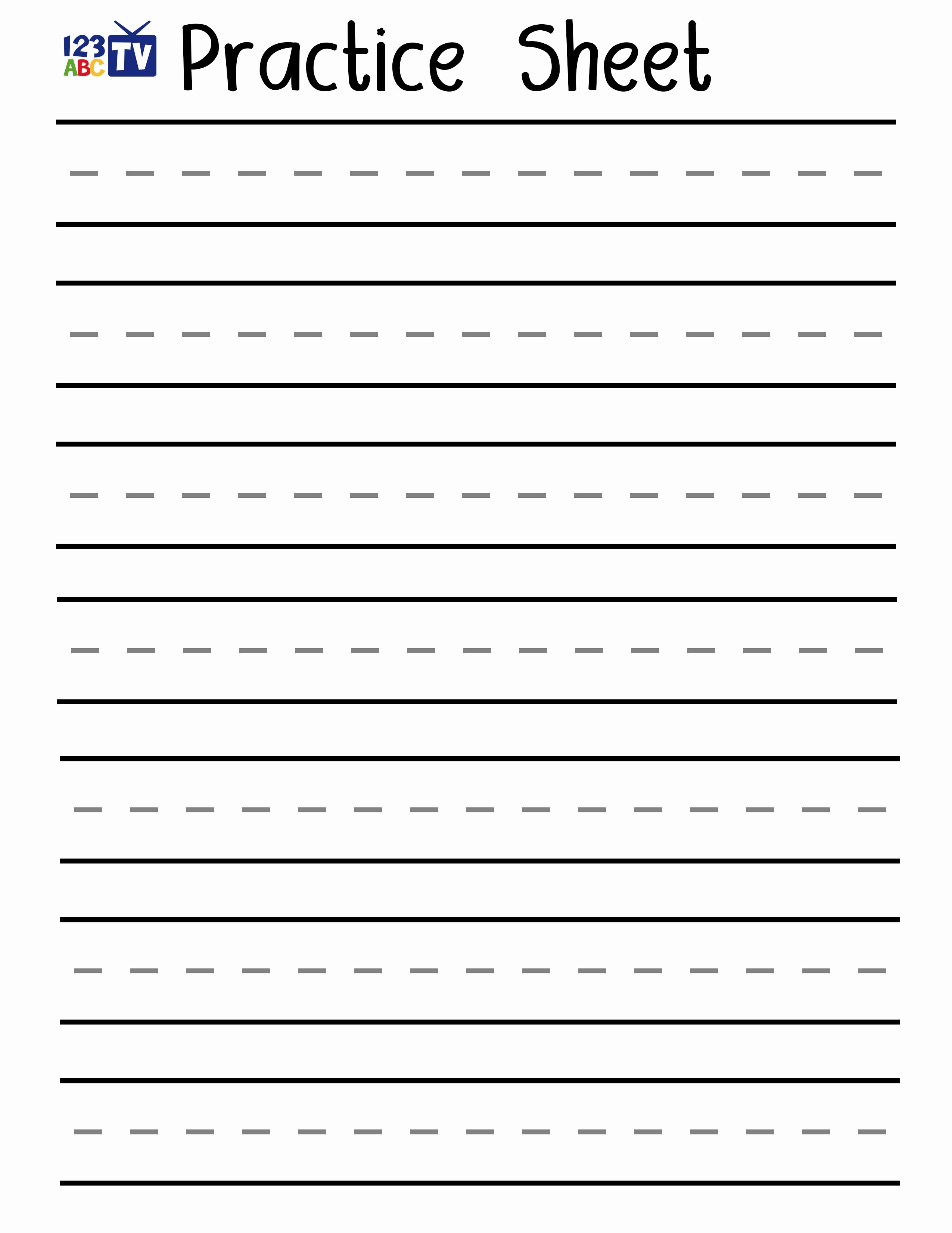 Practice Writing Paper for Kindergarten Inspirational Letter A Practice Handwriting Downloads