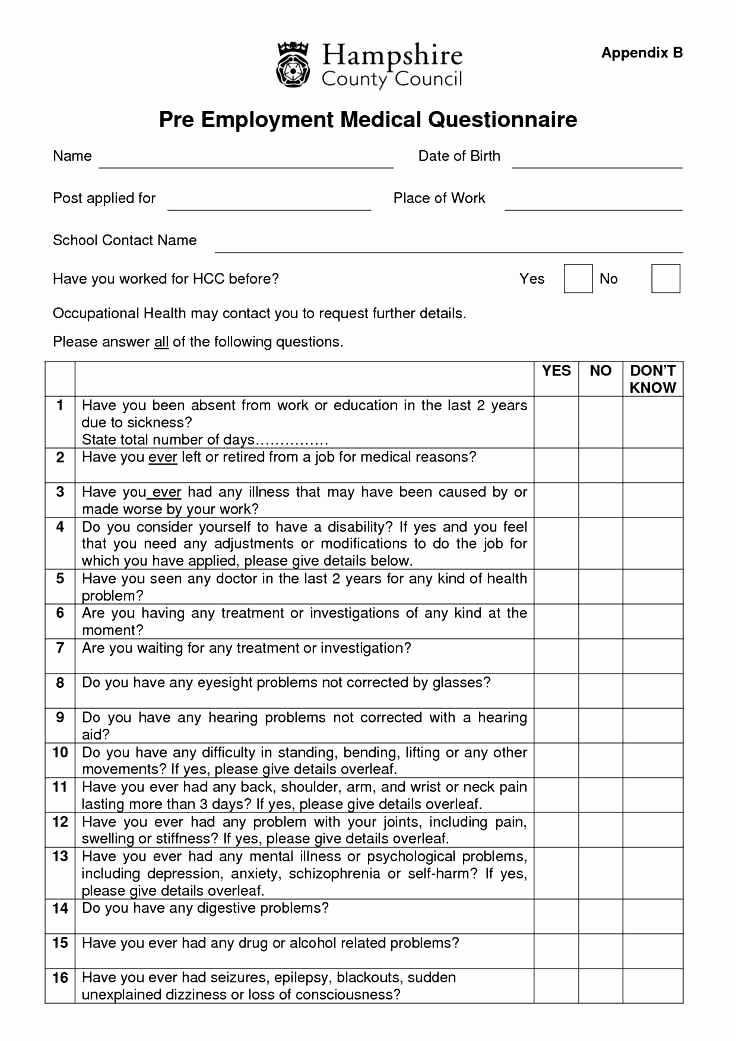 Pre Employment Physical form Template Awesome Pre Employment Physical form Template the Truth About Pre