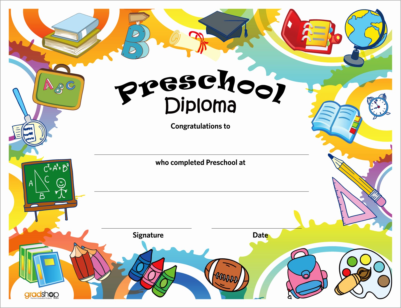 Preschool Diplomas Templates Printable Free Beautiful 6 Best Of Preschool Graduation Certificates Free