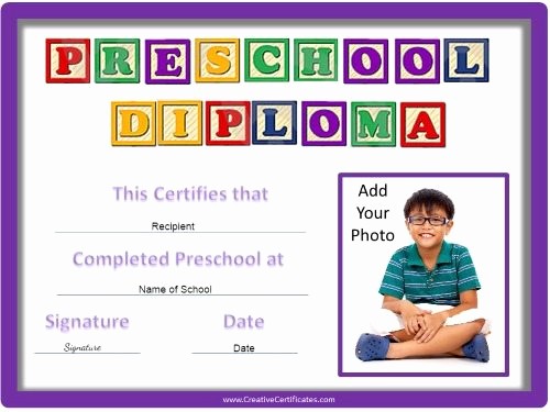 Preschool Diplomas Templates Printable Free Beautiful Preschool Certificates
