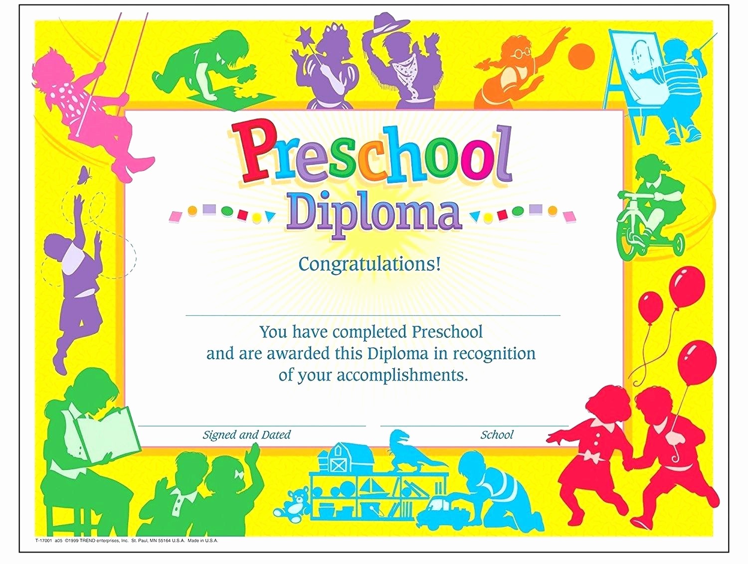 Preschool Graduation Certificate Free Printable New Template Graduation Certificate Template