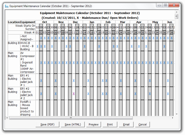 Preventive Maintenance Schedule Template Excel Elegant Use Maintenance Calendars In Your Preventive Maintenance
