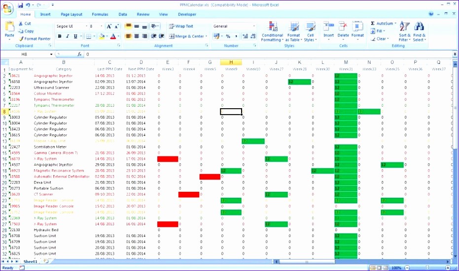 Preventive Maintenance Schedule Template Excel Fresh 6 Preventive Maintenance Template Excel Exceltemplates