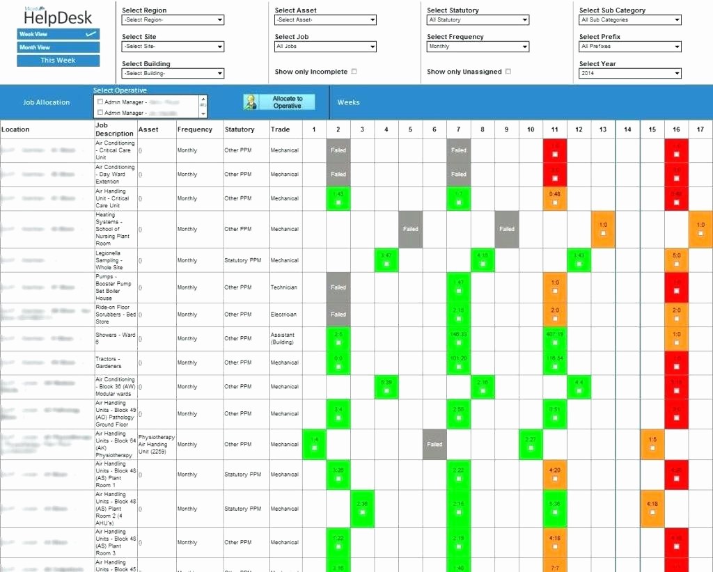 Preventive Maintenance Schedule Template Excel Fresh Preventive Maintenance Spreadsheet Template