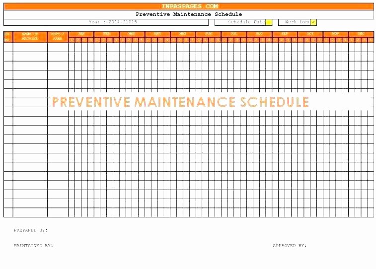 Preventive Maintenance Template Excel Download Luxury Template Ups Maintenance Checklist Template