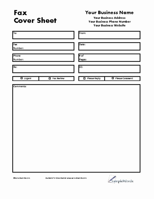 Print A Fax Cover Sheet Lovely Blank Fax Cover Sheet Printable Pdf