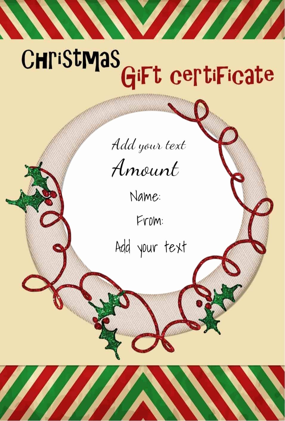 Print Gift Certificates Free Templates Elegant Free Christmas Gift Certificate Template