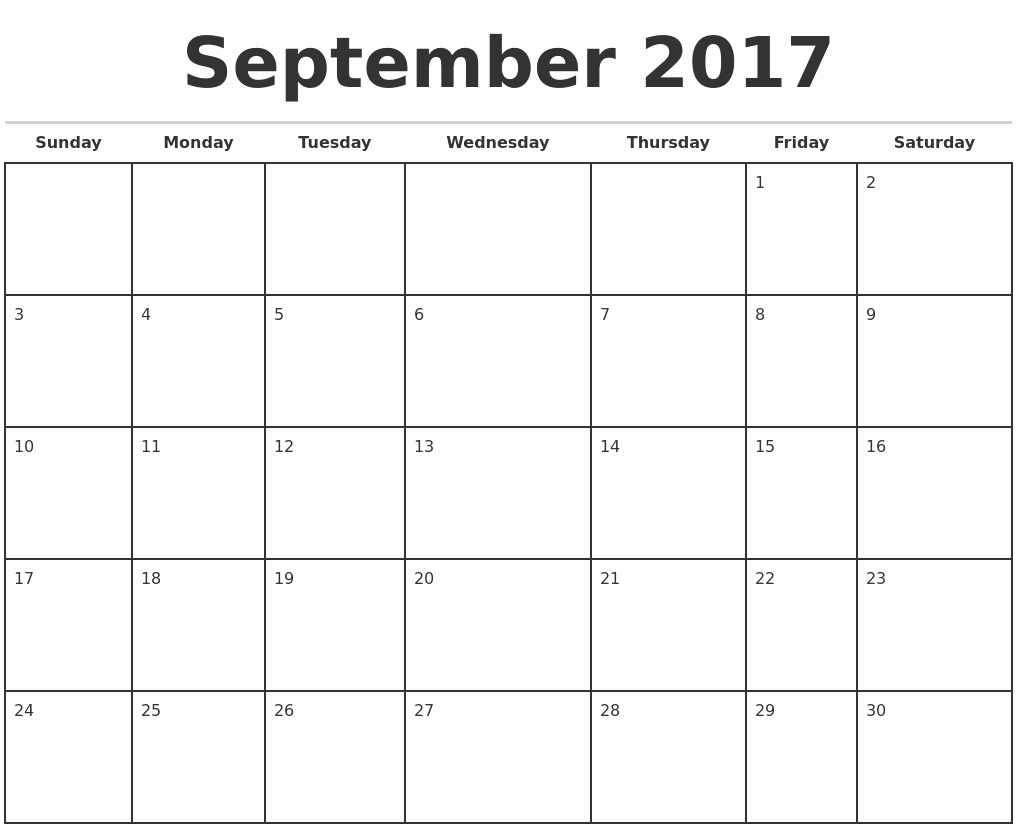 Printable 2017 Monthly Calendar Template Inspirational 2017 Monthly Calendar Template