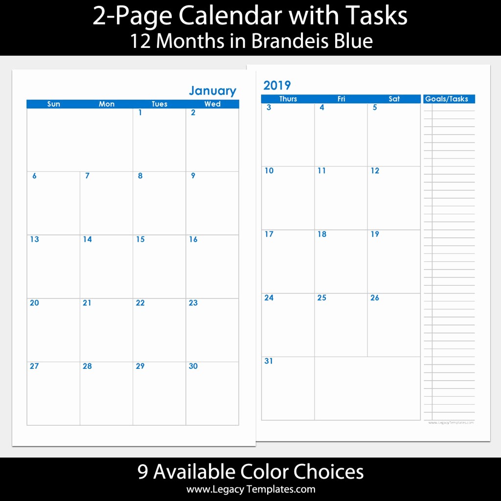 Printable 2018 and 2019 Calendar Fresh 2019 Printable Calendar E Page 2019 Calendar Printable