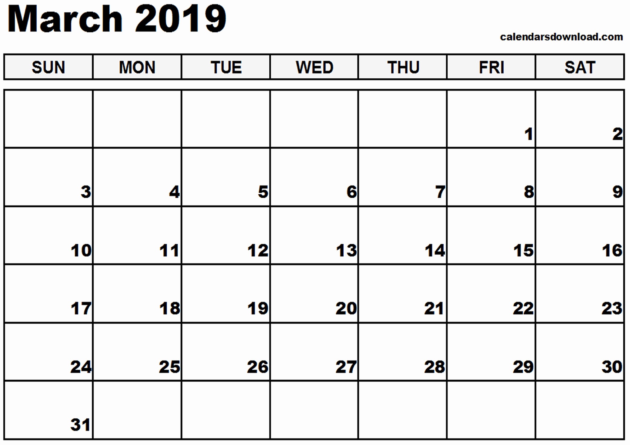 Printable 2018 and 2019 Calendar Unique 2019 Calendar March Printable
