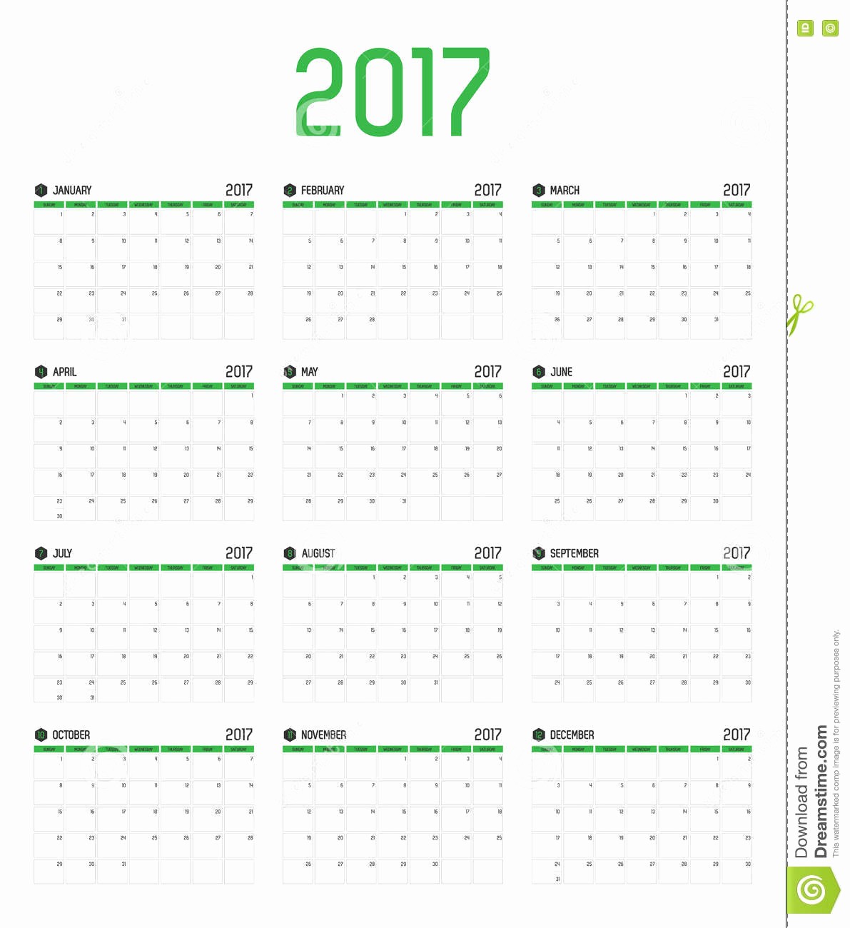 Printable 4 Month Calendar 2017 Best Of 2017 Calendar 12 Months