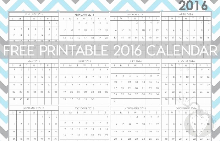 Printable 6 Month Calendar 2016 Awesome Free Printable 2016 Calendar – Make Your New Year S